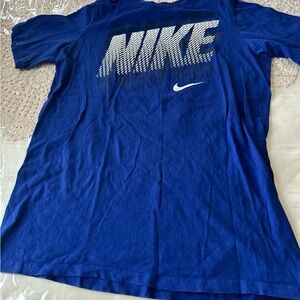 Nike Athletic Cut Tee in Deep Blue